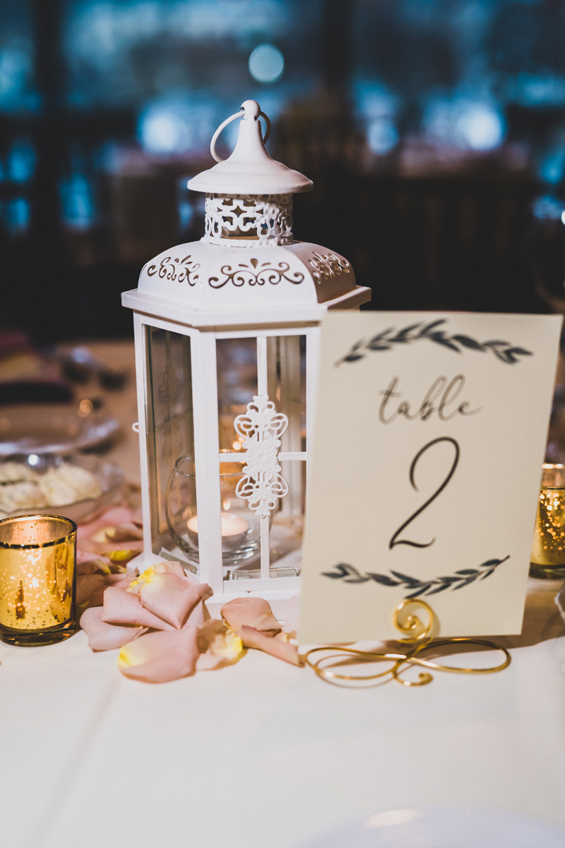 Wedding reception details.