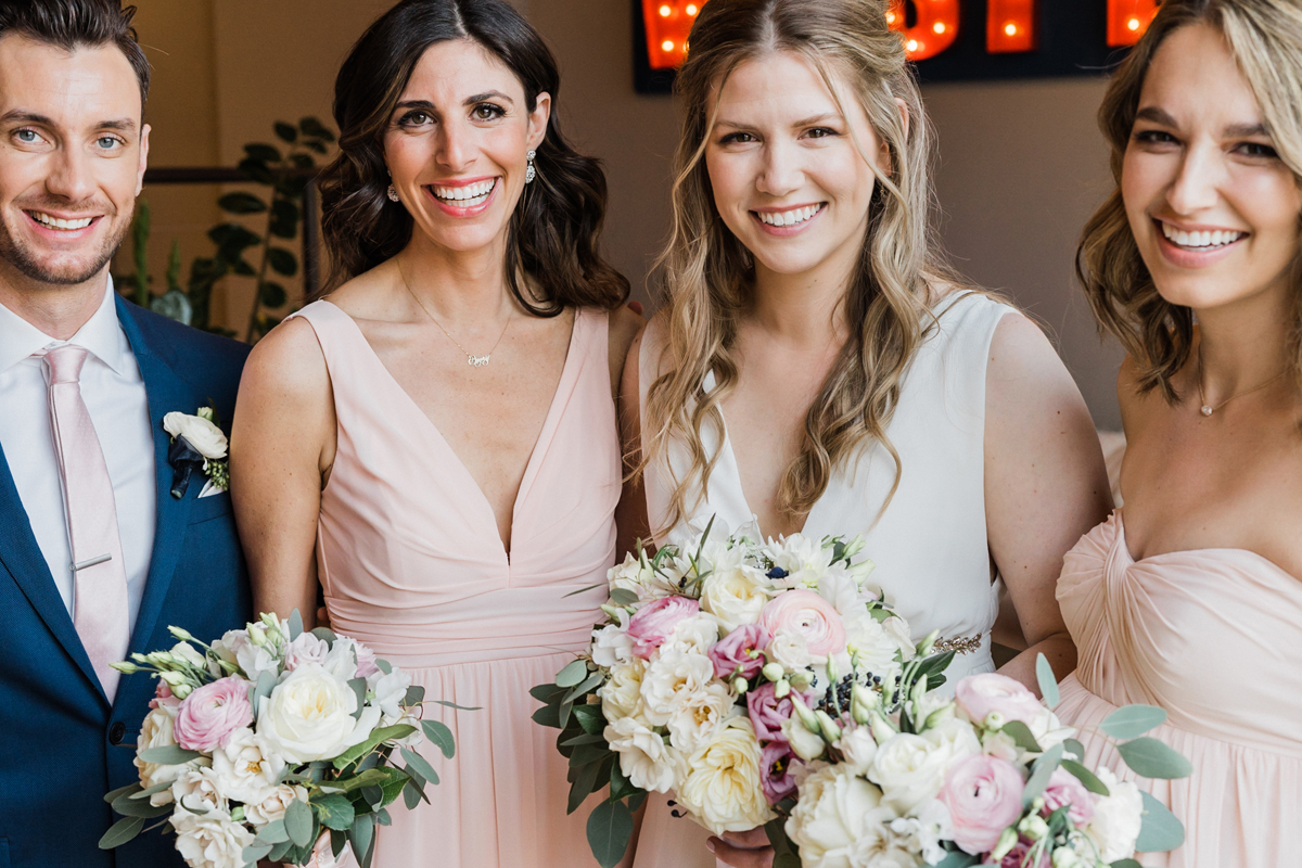 Bridesmaids portrait at We Work.