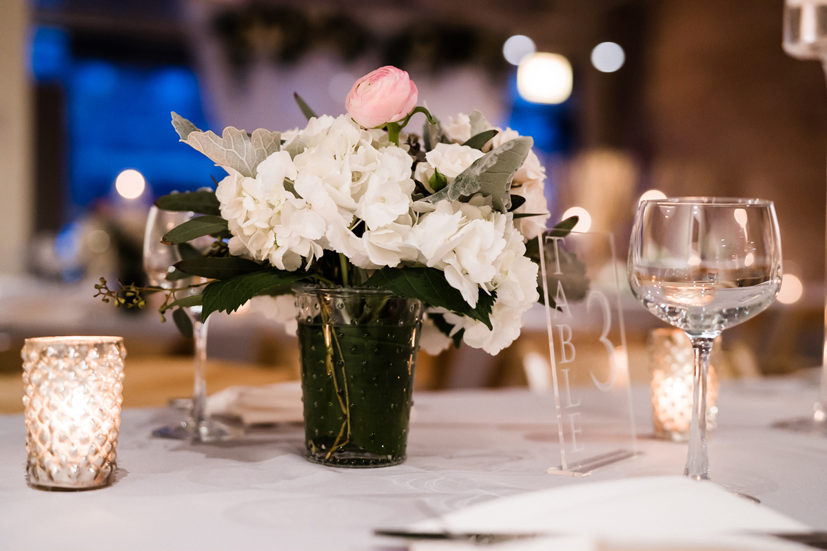 Wedding reception details.