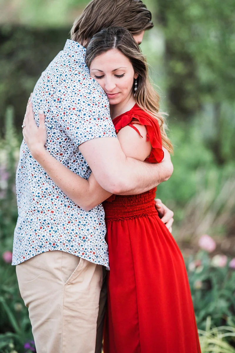 Morton Arboretum, Lisle, Illinois. Engagement photography by Two Birds Photography. Classic, low-key, and natural. Serving Chicago and the suburbs.