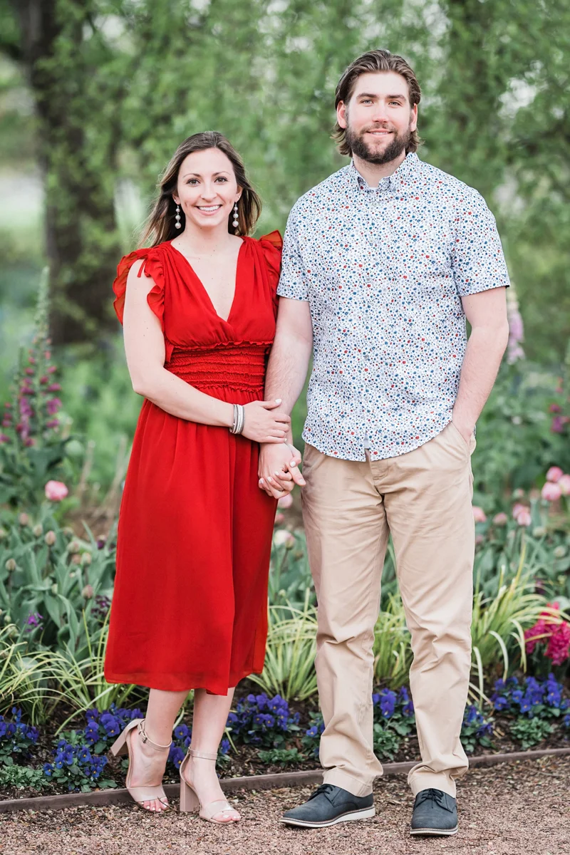 Morton Arboretum, Lisle, Illinois. Engagement photography by Two Birds Photography. Classic, low-key, and natural. Serving Chicago and the suburbs.