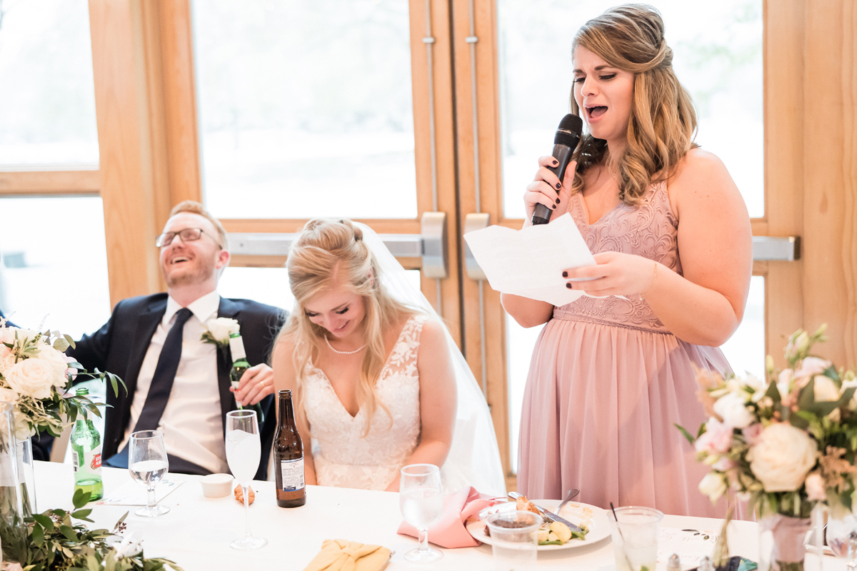Maid of honor speech.