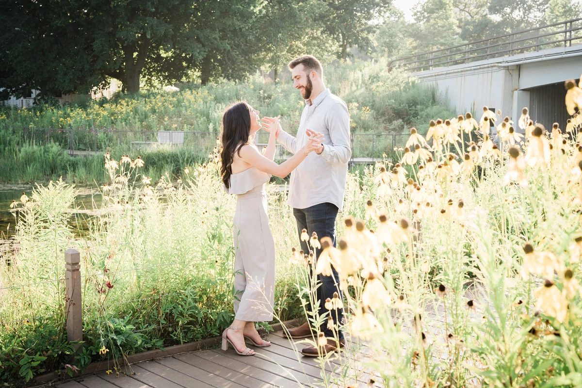 Chicago, IL. Engagement photography by Two Birds Photography. Classic, low-key, and natural. Serving Chicago and the suburbs.
