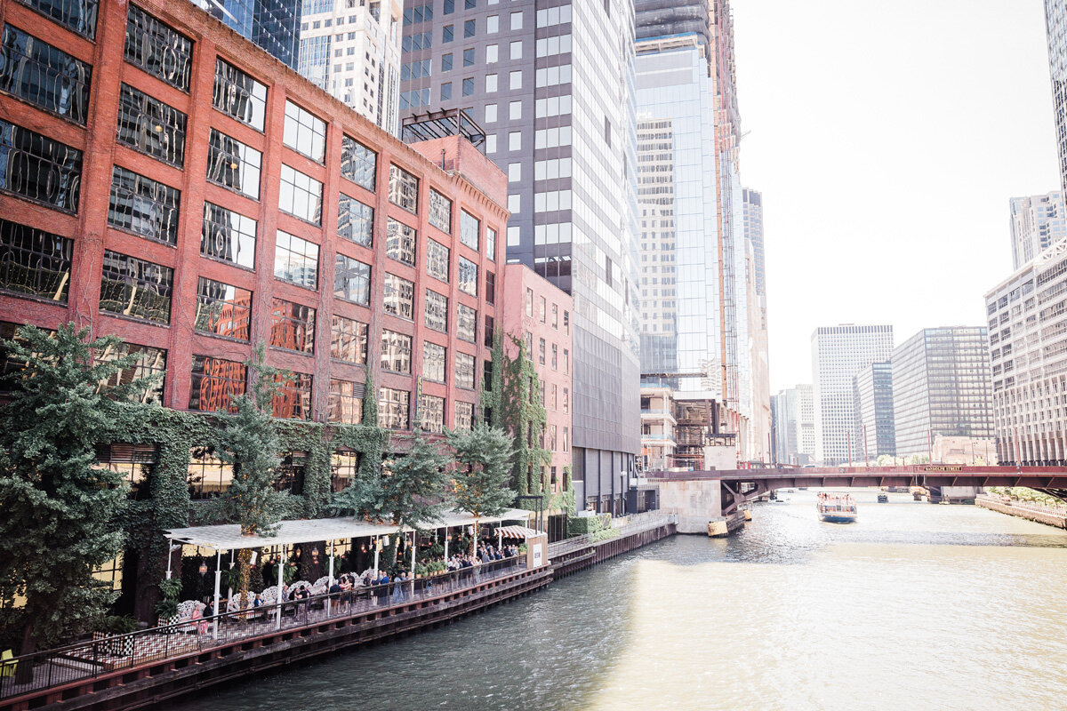 Beatnik on the River, Chicago, IL. Wedding photography by Two Birds Photography. Classic, low-key, and natural. Serving Chicago and the suburbs.