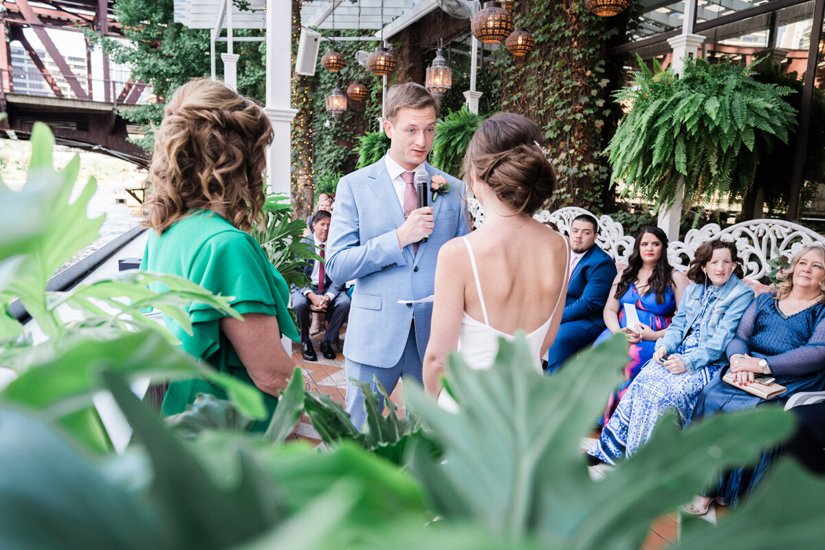 Beatnik on the River, Chicago, IL. Wedding photography by Two Birds Photography. Classic, low-key, and natural. Serving Chicago and the suburbs.