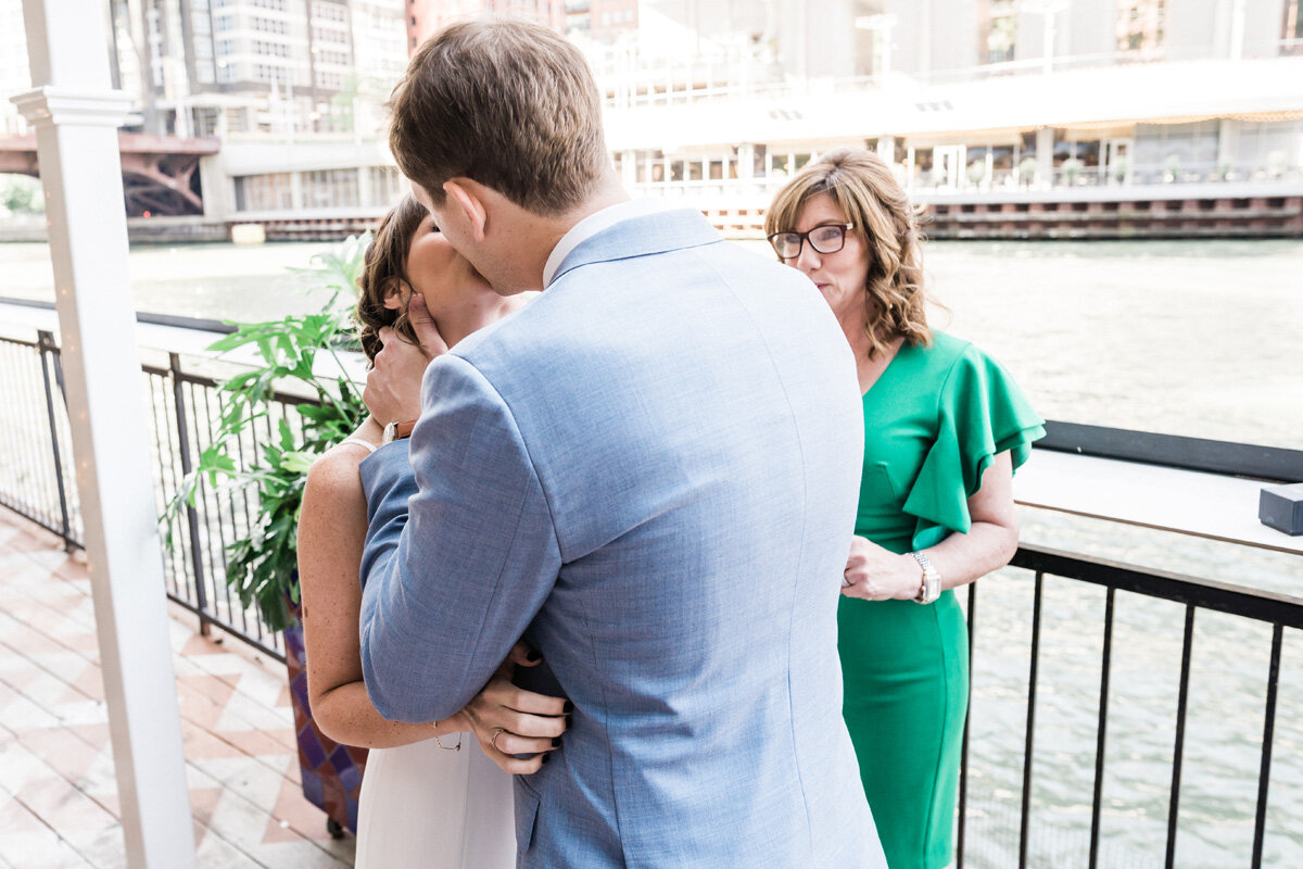 Beatnik on the River, Chicago, IL. Wedding photography by Two Birds Photography. Classic, low-key, and natural. Serving Chicago and the suburbs.