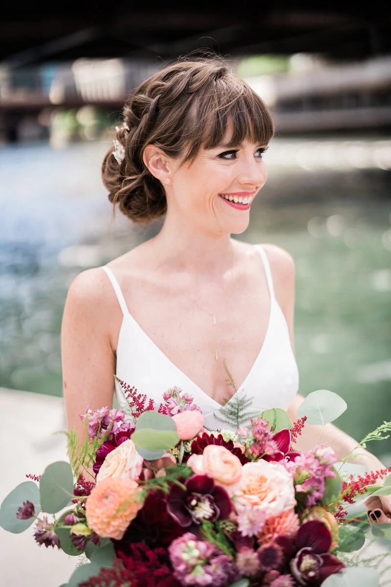 Beatnik on the River, Chicago, IL. Wedding photography by Two Birds Photography. Classic, low-key, and natural. Serving Chicago and the suburbs.