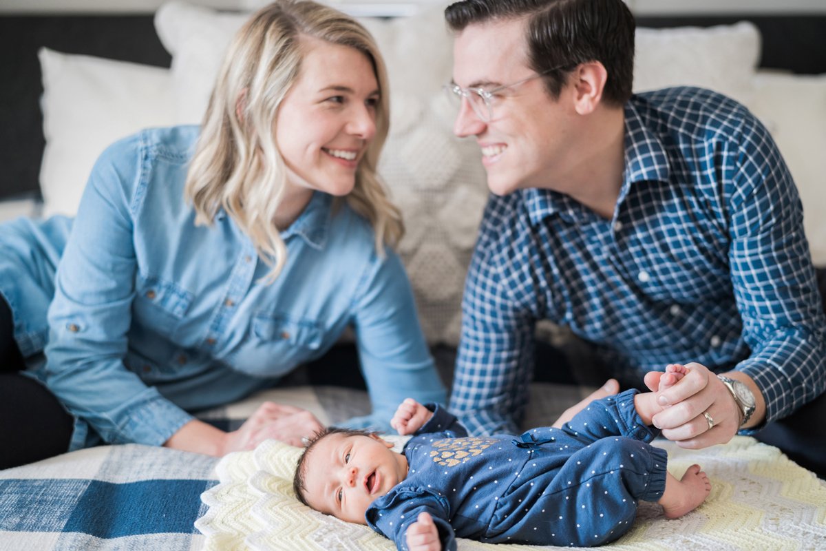 Newborn baby portrait photography by Two Birds Photography. Classic, bright, and happy. Serving Chicago and the suburbs. Image copyright Two Birds Photography 2025.