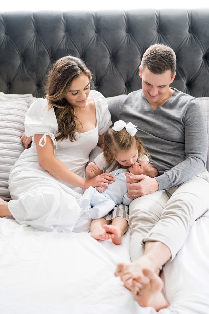 Newborn baby portrait photography by Two Birds Photography. Classic, bright, and happy. Serving Chicago and the suburbs. Image copyright Two Birds Photography 2025.