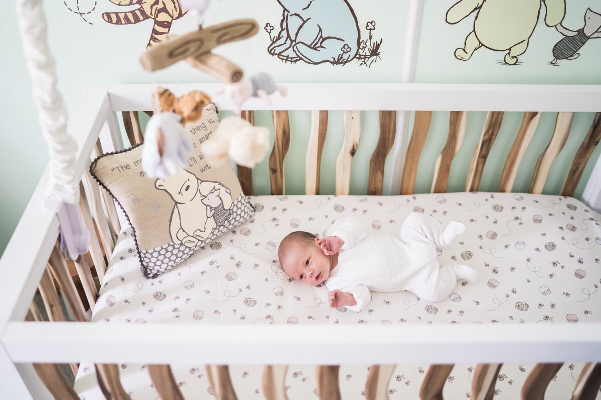 Newborn baby portrait photography by Two Birds Photography. Classic, bright, and happy. Serving Chicago and the suburbs. Image copyright Two Birds Photography 2025.