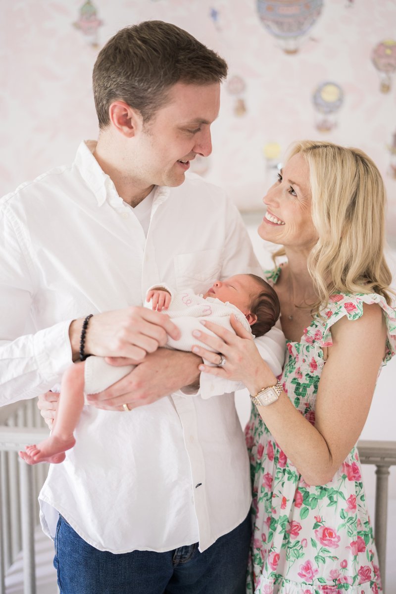 Newborn baby portrait photography by Two Birds Photography. Classic, bright, and happy. Serving Chicago and the suburbs. Image copyright Two Birds Photography 2025.
