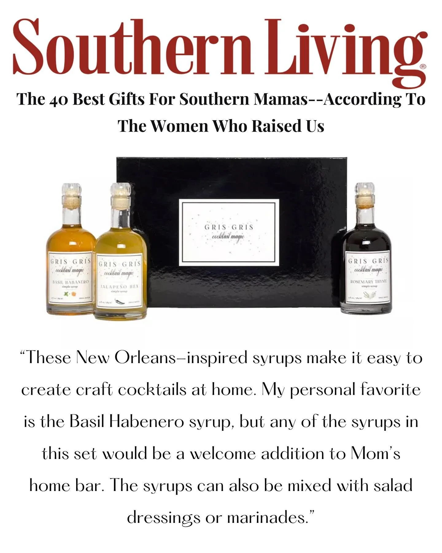 Thank you @southernlivingmag and Melanie Fincher for including us in &ldquo;The 40 Best Gifts For Southern Mamas - According To The Women Who Raised Us&rdquo;

This is extra special for me because I have so many memories of my mom cutting recipes fro