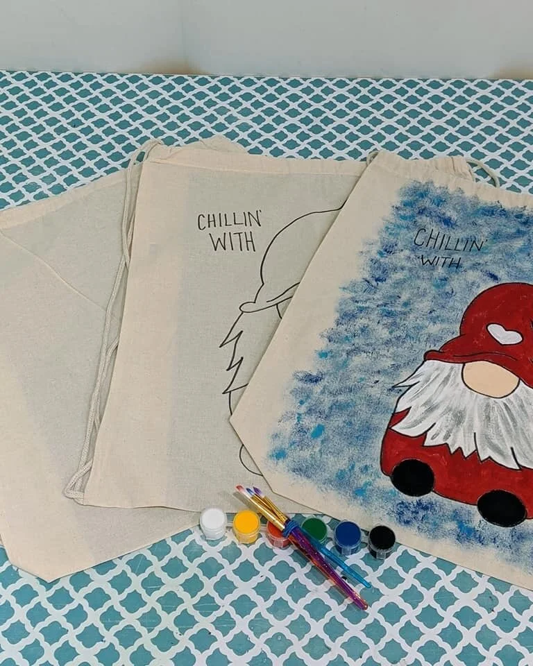 Paint-To-Go: Canvas Drawstring Bag