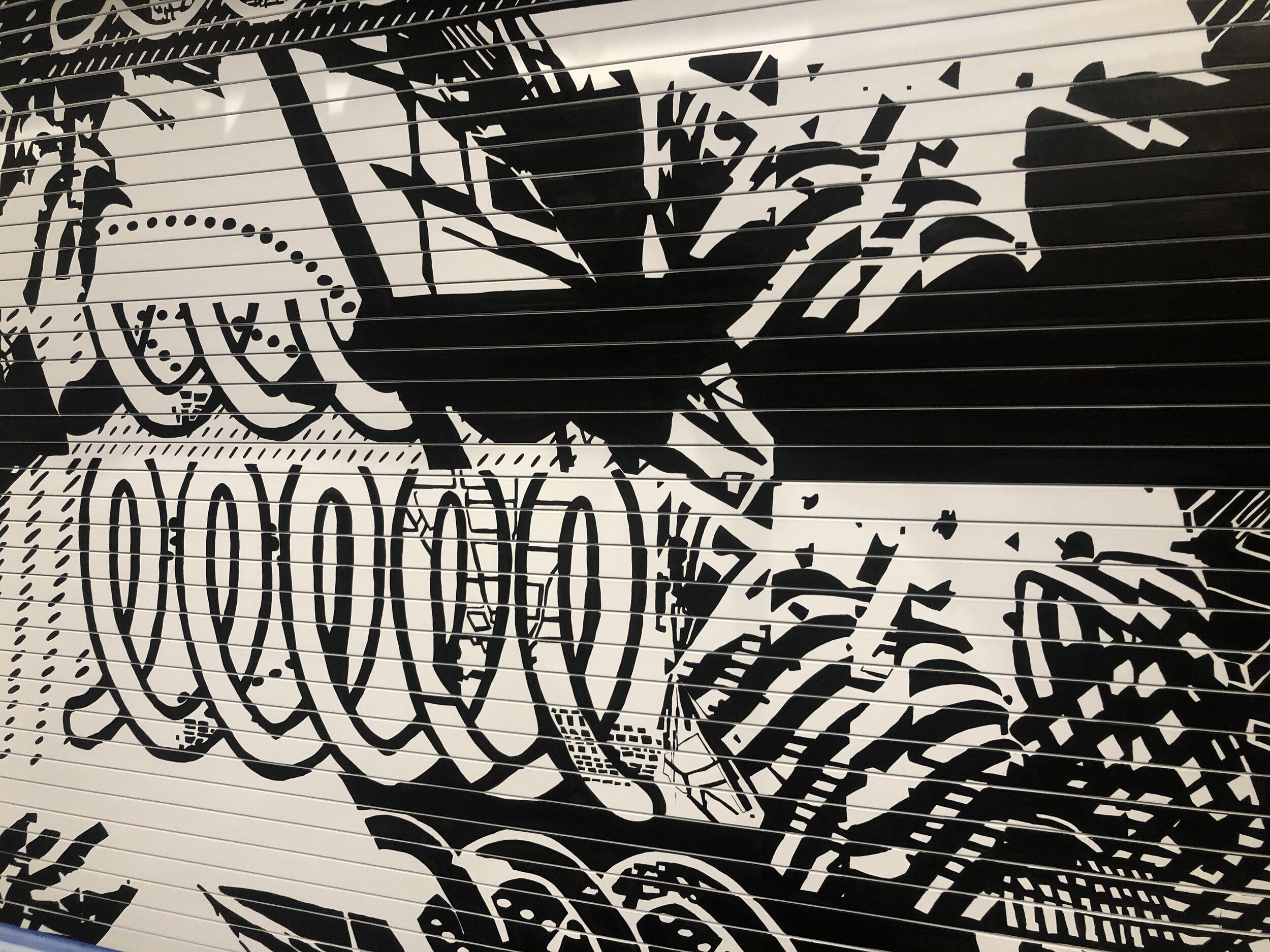 Tight Line Mural  | Acrylic marker metal  | Detail | 2020