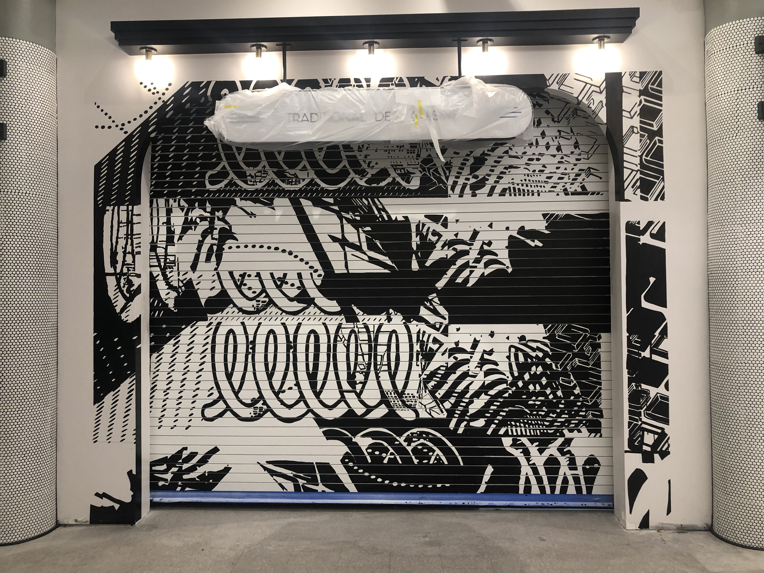 Tight Line Mural  | Acrylic marker metal  | 8’x10’ | 2020