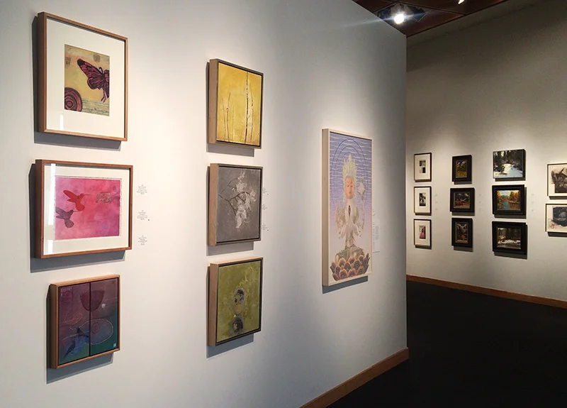 Three of my pieces (far left) at the Albuquerque Museum