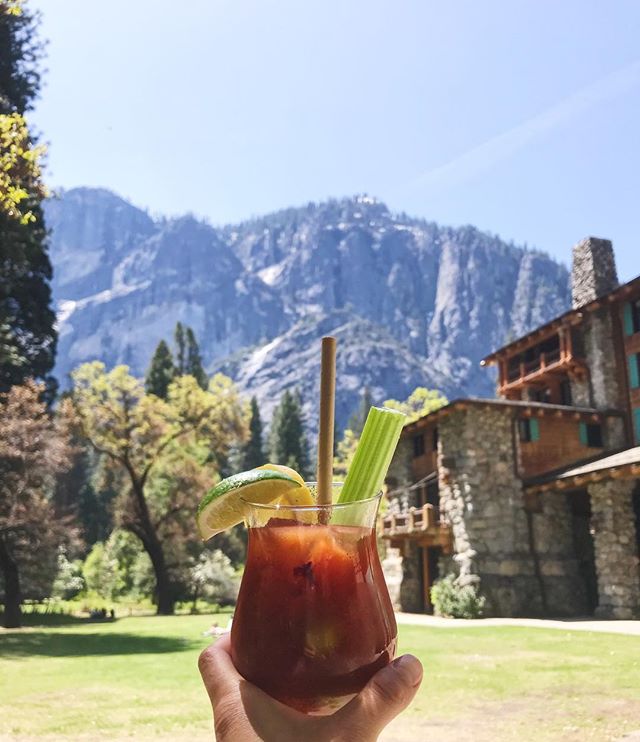 The perfect Bloody Mary 🍹after a magical day of exploring the most breathtaking natural sights in Yosemite National Park 🙏🏻 #howyouglow #glowtravel #yosemite