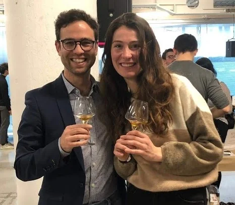 Danilo with Gvantsa, Baia's sister who makes organic red wine
