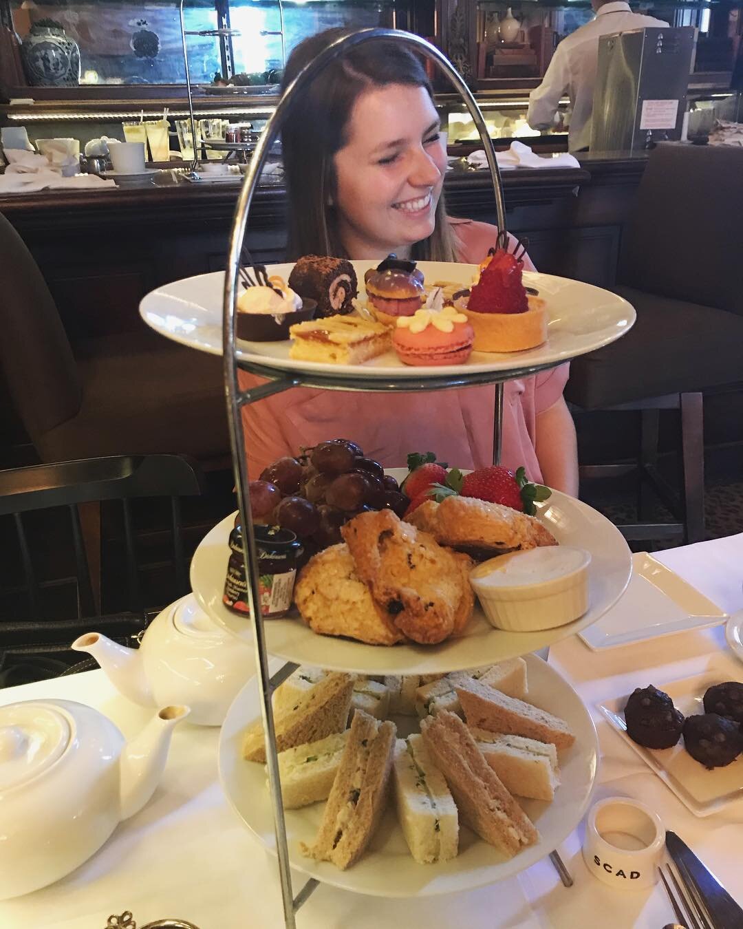 High tea with this beauty! Also pictured, Darce.