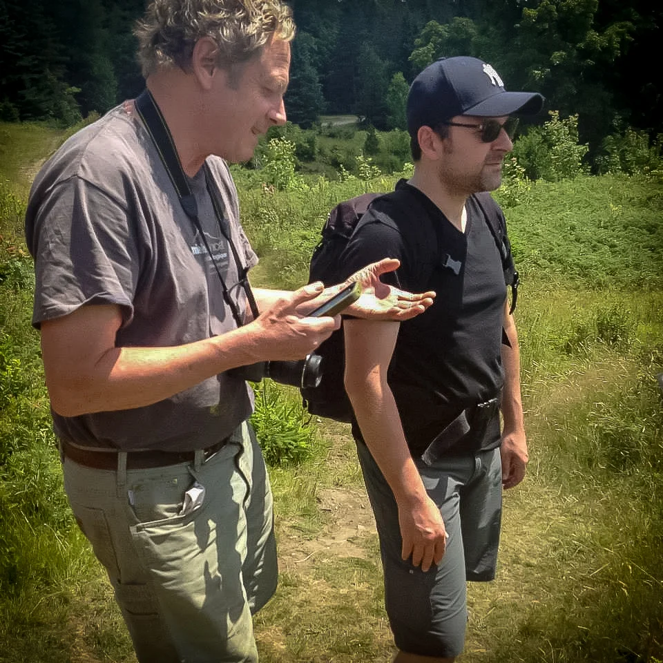 Here I am learning about bees and honey from Todd Hardie, founder of Caledonia Spirits