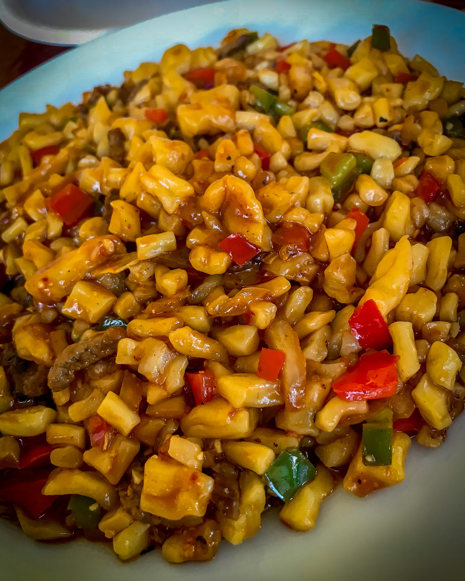 Handmade noodles at Silk Road