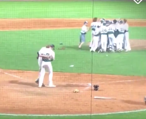 High school pitcher gives friend a hug — after striking him out to reach state tourney