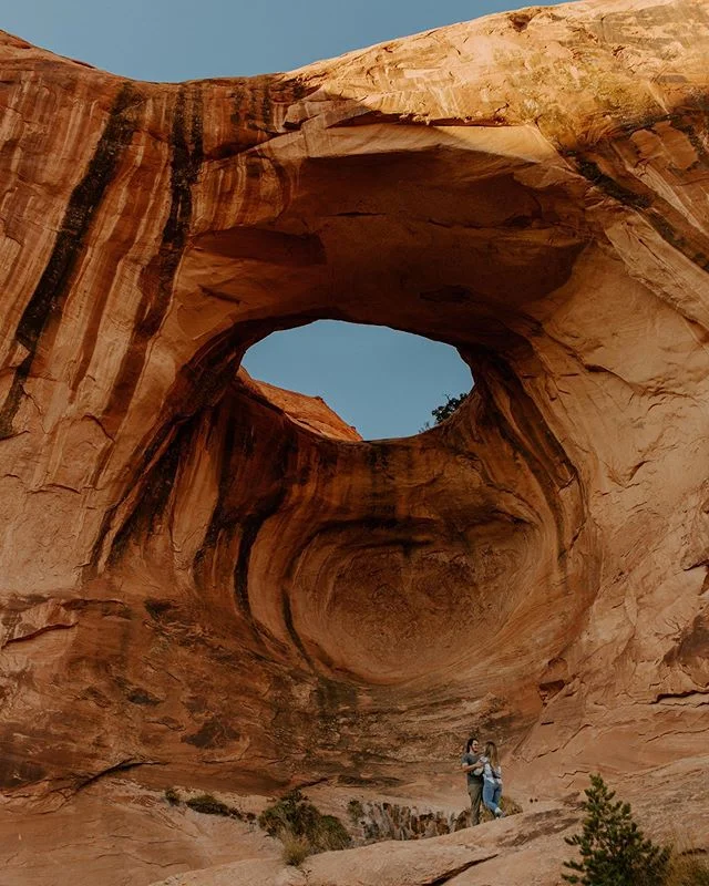 We hiked out to a couple arches at sunset, not really knowing what to expect. The scale of these massive rocks is so hard to capture through a lens. I was literally lying on the ground scooting further and further down a steep hill to snag the shot. 