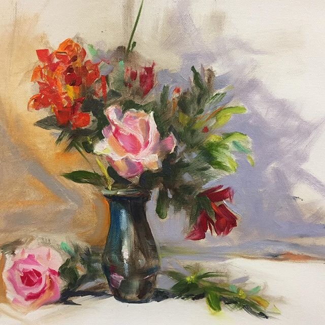 Happy First Day of Spring!  One thing is certain in these troubled times flowers are still blooming and artists are still painting them! #staysafe #staypositive😊 👩&zwj;🎨
👼🏻
😷
🌟
#shelterinplace2020  #stayhome  #spring  #oilpaintingoncanvas  #sp