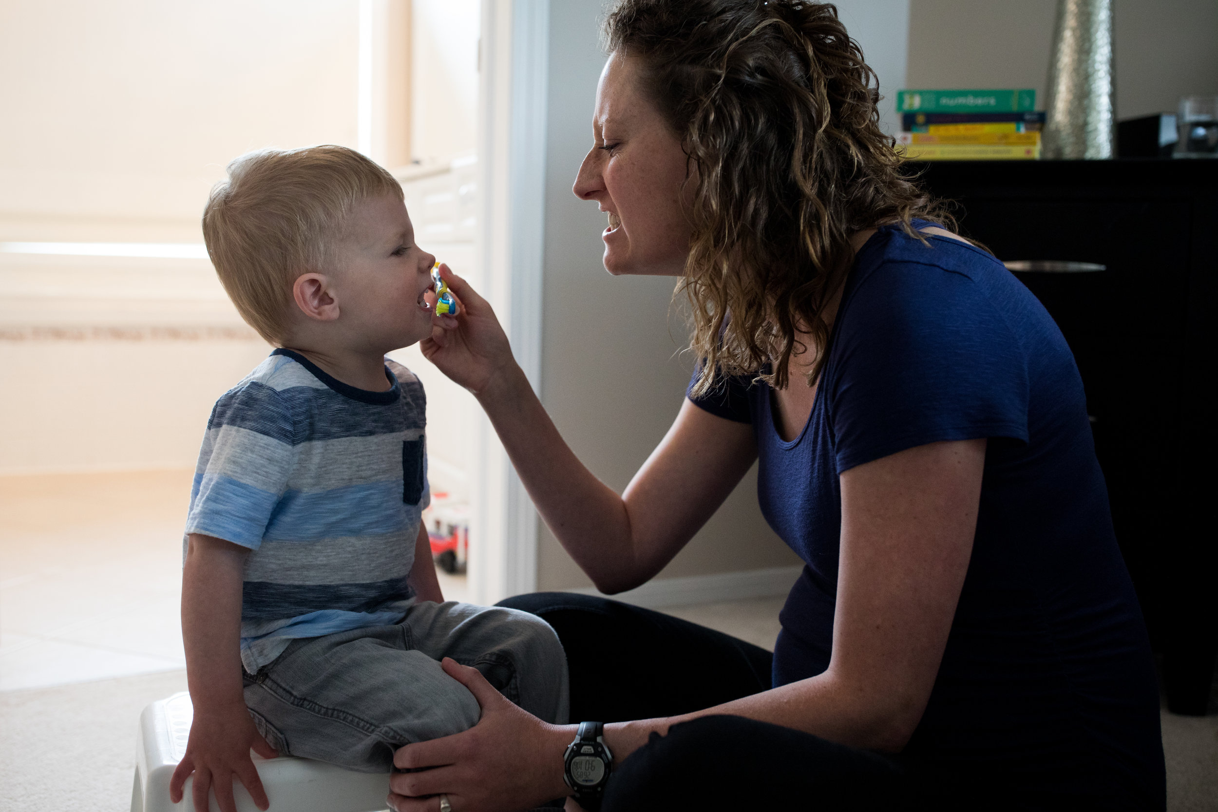 teeth brushing toddler photo