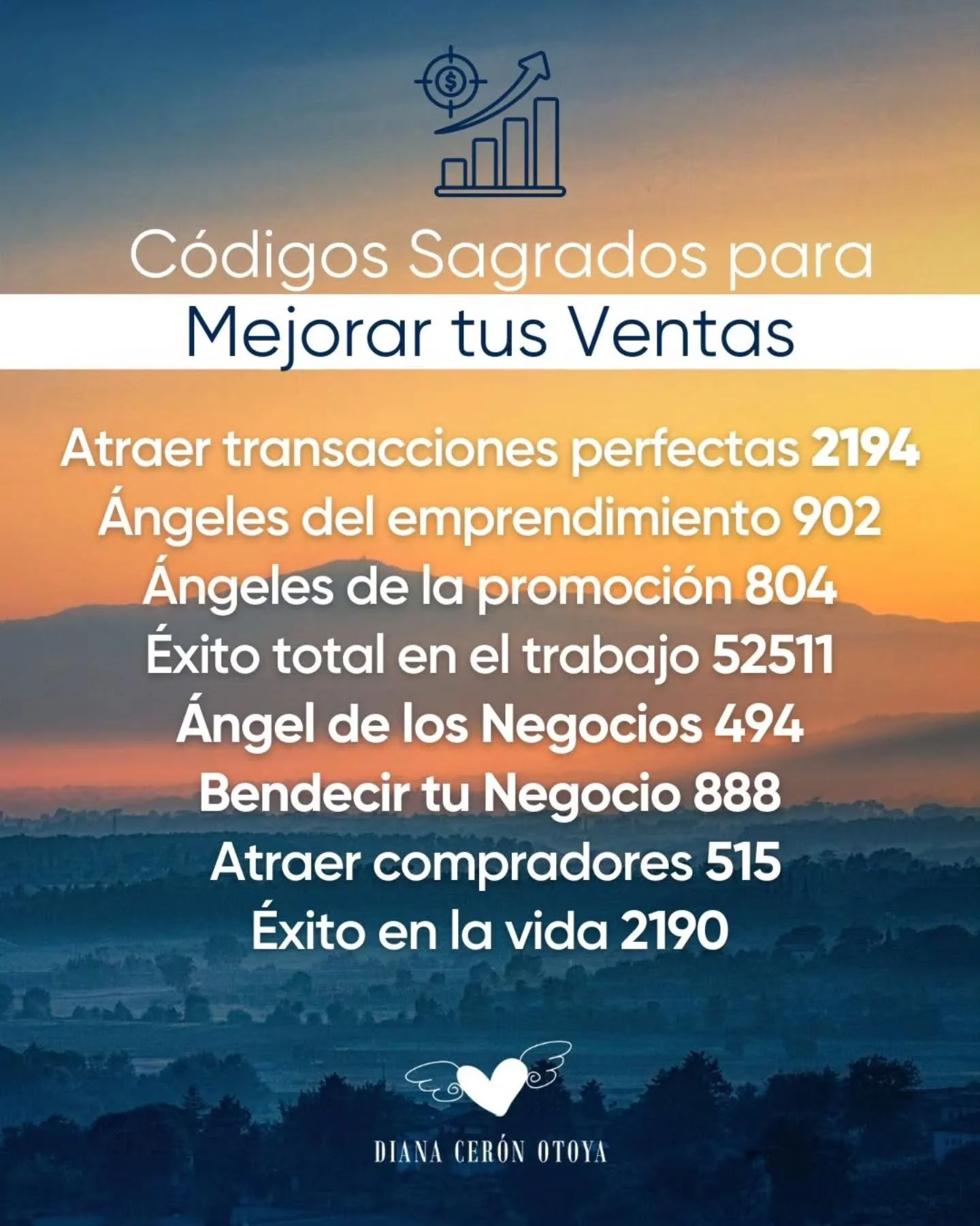 C&oacute;digos Sagrados para mejorar tus ventas 💰

Los C&oacute;digos Sagrados son llaves energ&eacute;ticas que abren caminos de luz y sincron&iacute;a🤍🪽

Cada n&uacute;mero tiene una vibraci&oacute;n divina que se activa con fe, intenci&oacute;n