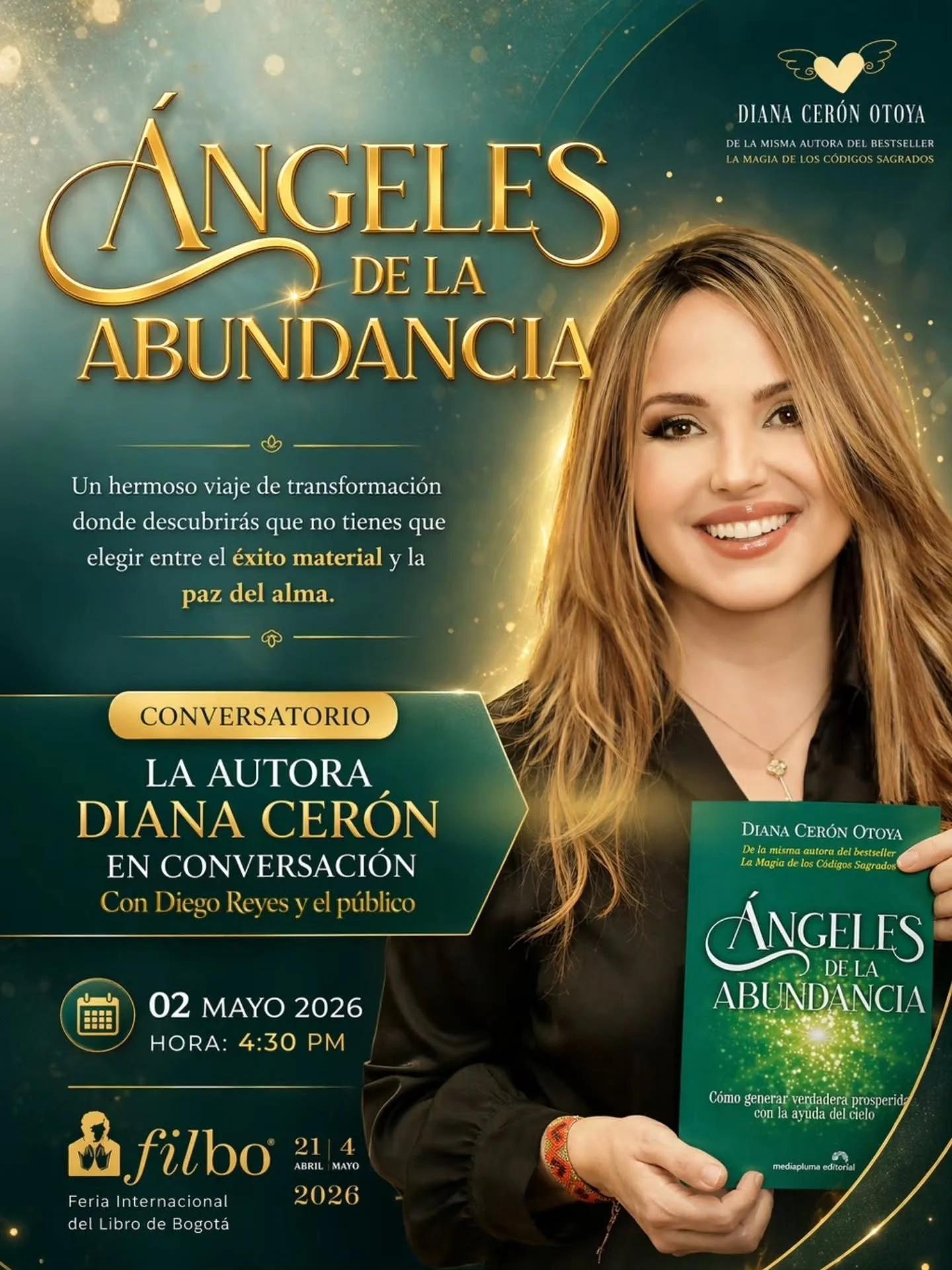 Te invito a acompa&ntilde;arme en el conversatorio del lanzamiento de mi nuevo libro "&Aacute;ngeles de la Abundancia" junto a Mediapluma Editorial💚

Estaremos hablando sobre c&oacute;mo generar verdadera prosperidad con la ayuda del cielo