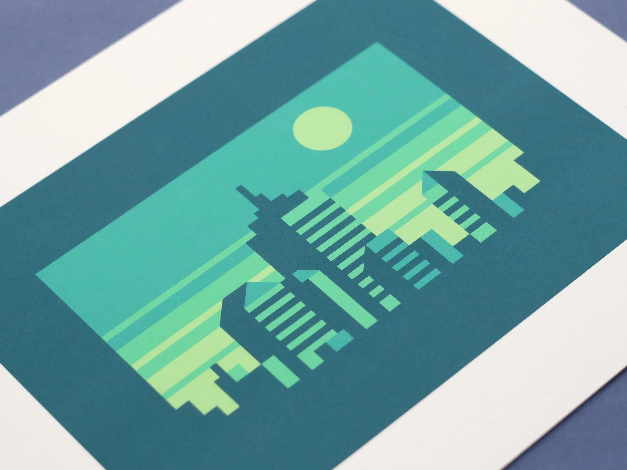 Emerald - Abstract city prints by Canopy Design and Illustration