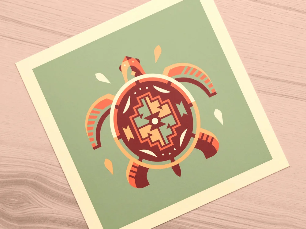 Turtle - Totems print series by Canopy Design and Illustration