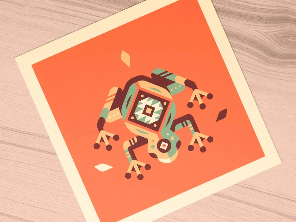 Frog - Totems print series by Canopy Design and Illustration