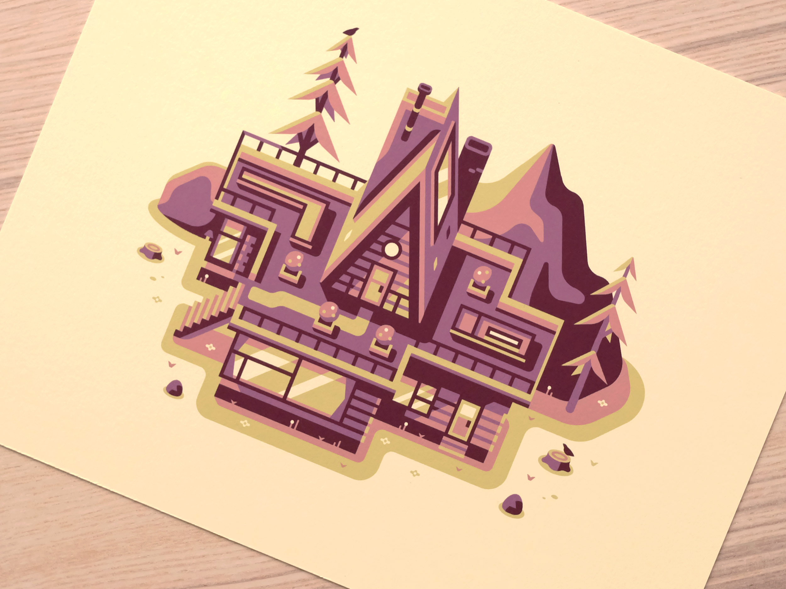 Mountain - Modern Homes prints by Canopy Design and Illustration