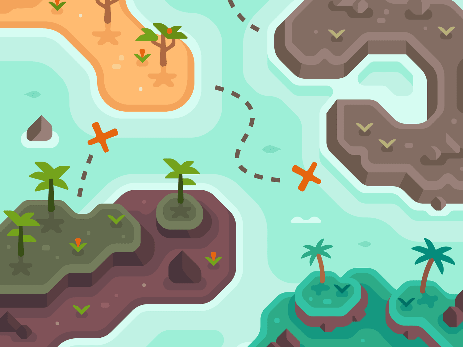 Tide Map Drawing Tides: Island Map - Canopy Design & Illustration