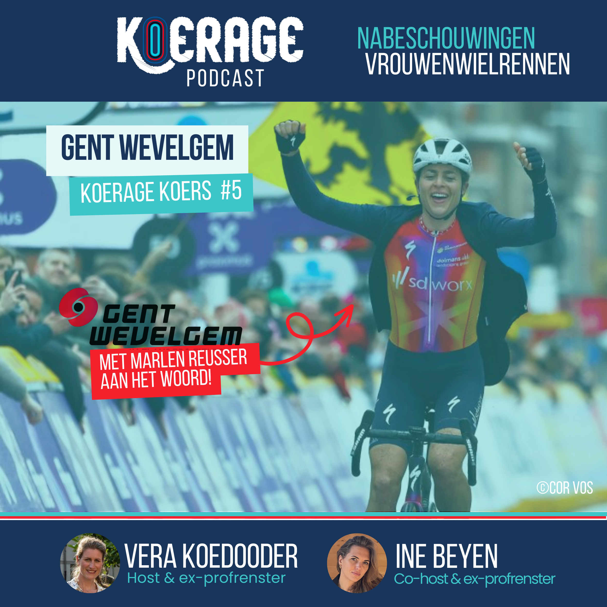 Koerage Koers met Vera &amp; Ine! #5 Gent-Wevelgem met Marlen Reusser