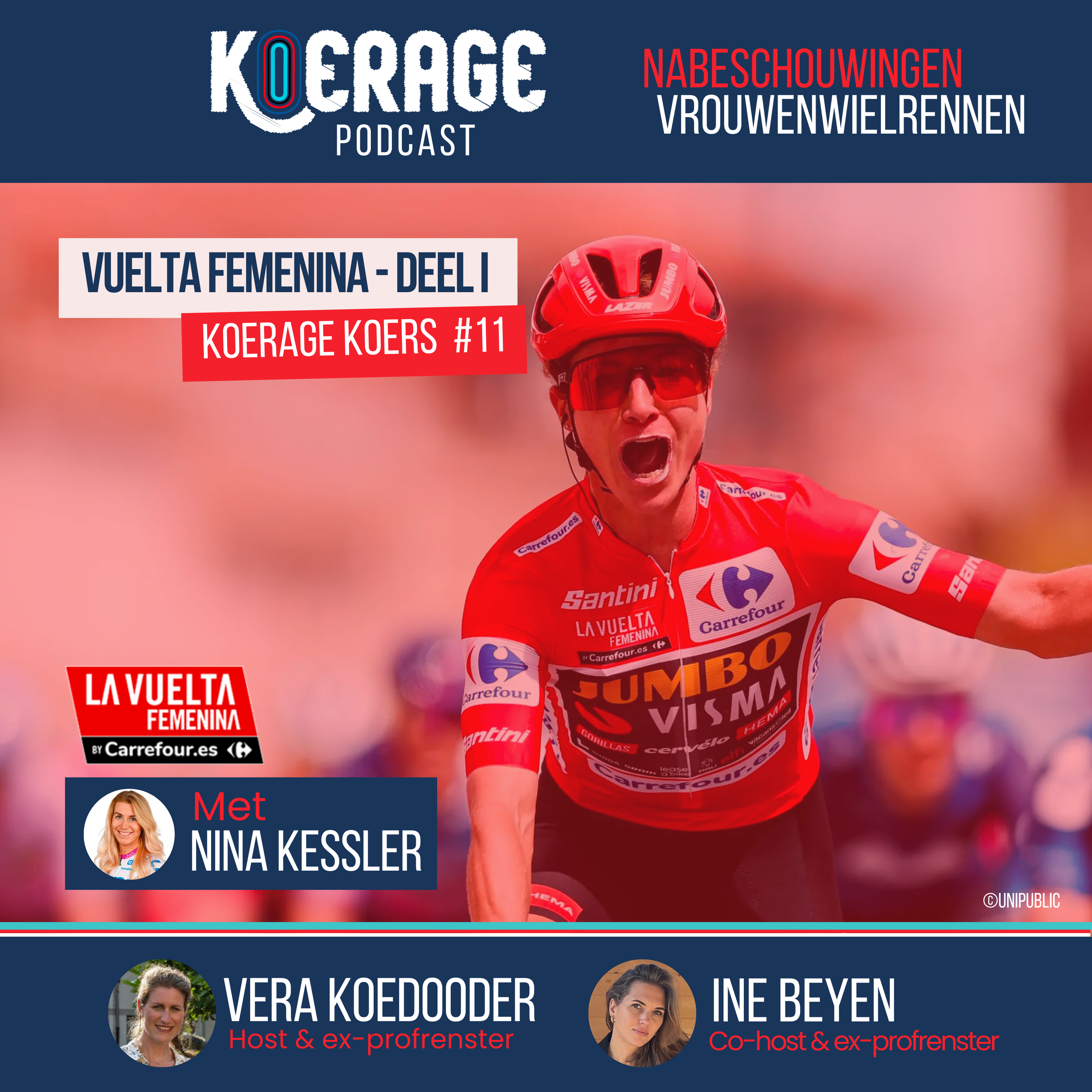 Koerage Koers met Vera &amp; Ine! #11 La Vuelta Femenina 1e t/m 3e etappe met Nina Kessler