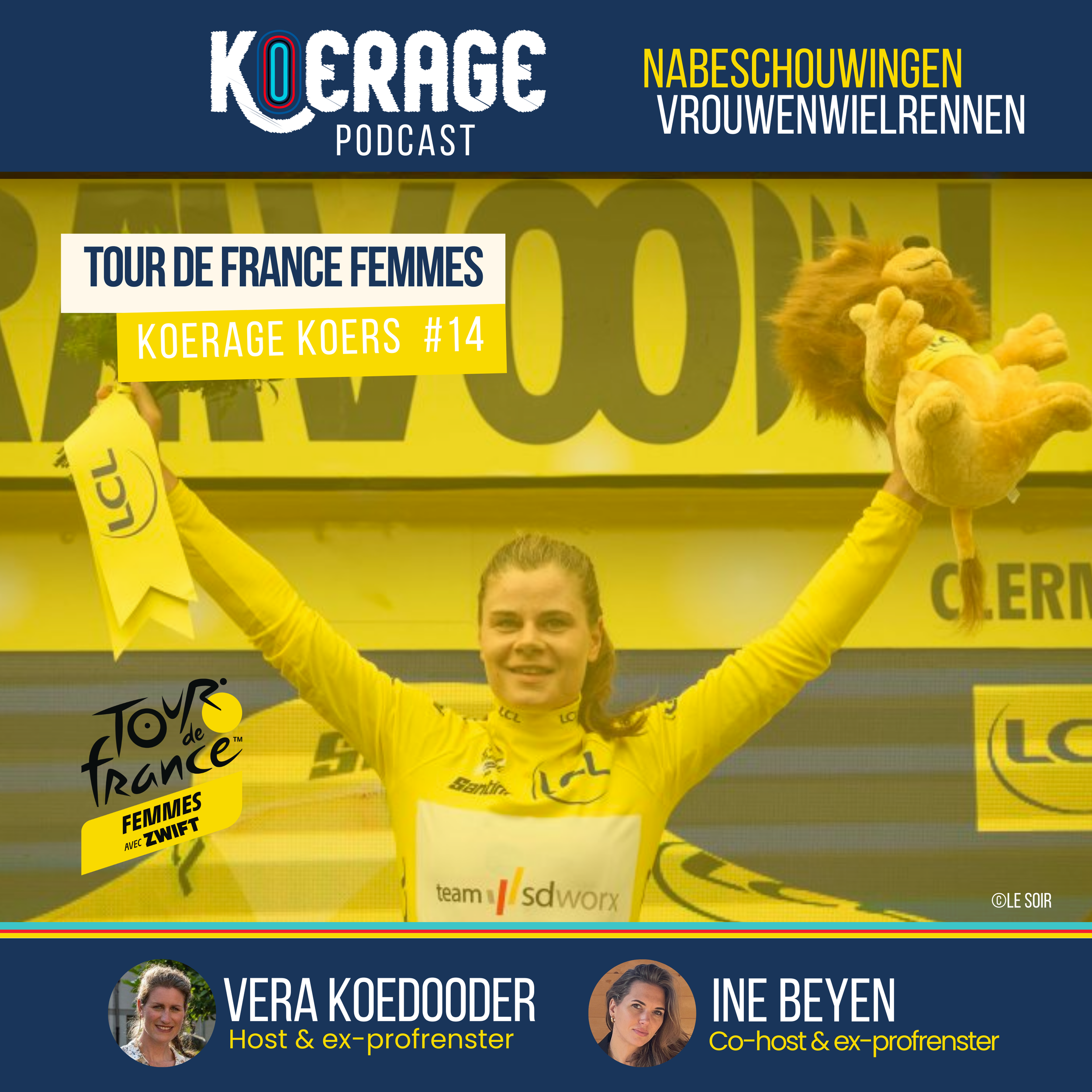 Koerage Koers met Vera &amp; Ine! #14 Tour de France Femmes 1e &amp; 2e etappe