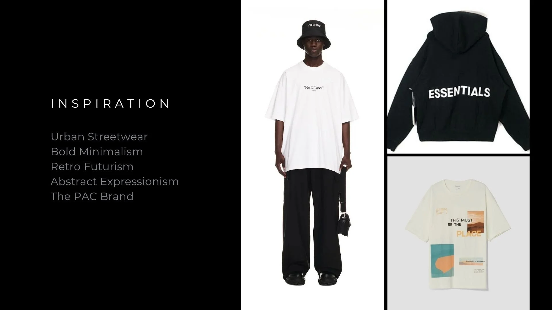 Apparel Design Inspirations: Urban Street Wear, Minimalism, Retro Futurism, and Abstract Expressionism