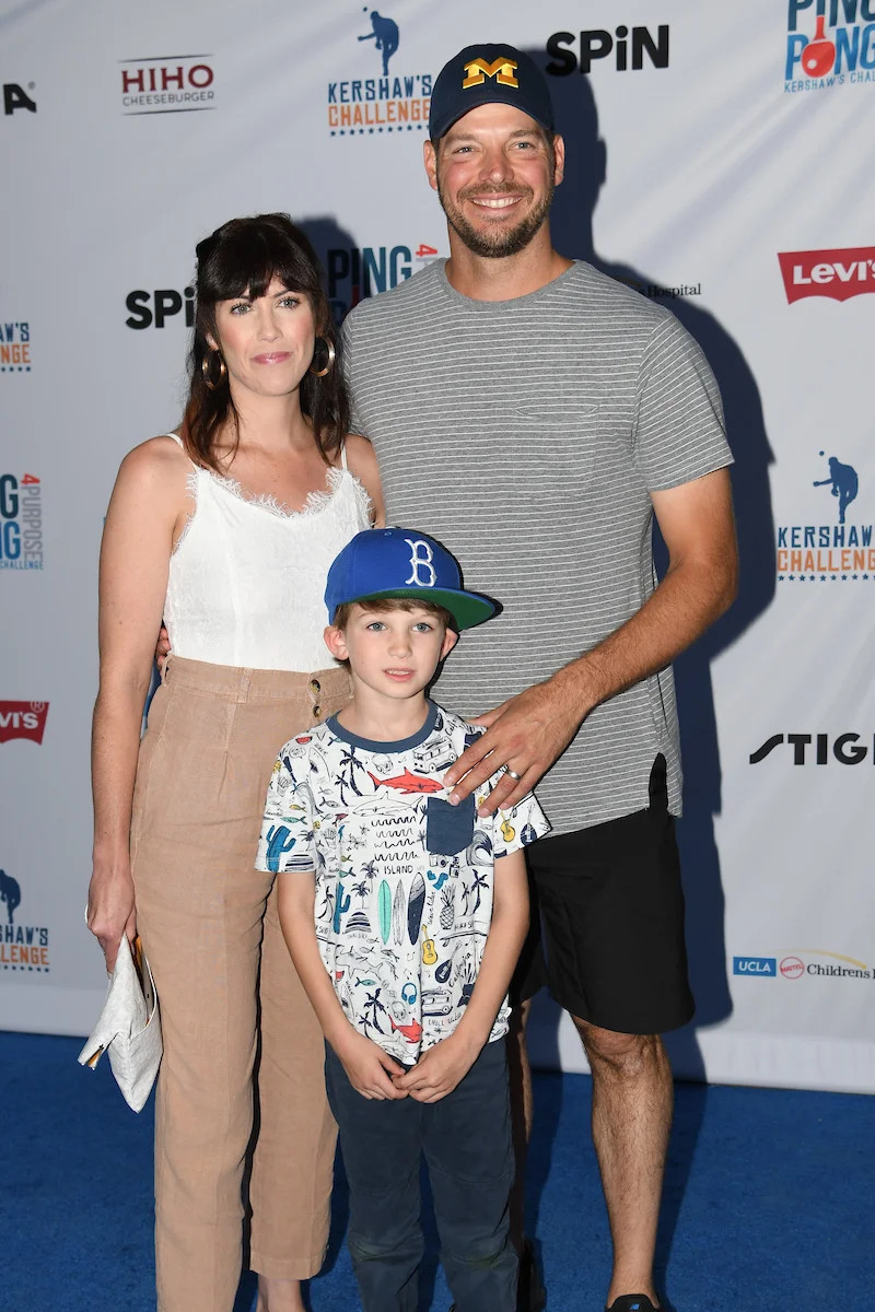 Dodger pitcher Rich Hill and his family.