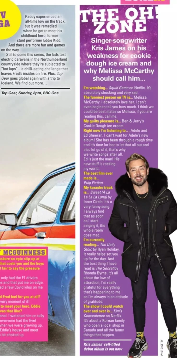 Kris James in New Magazine