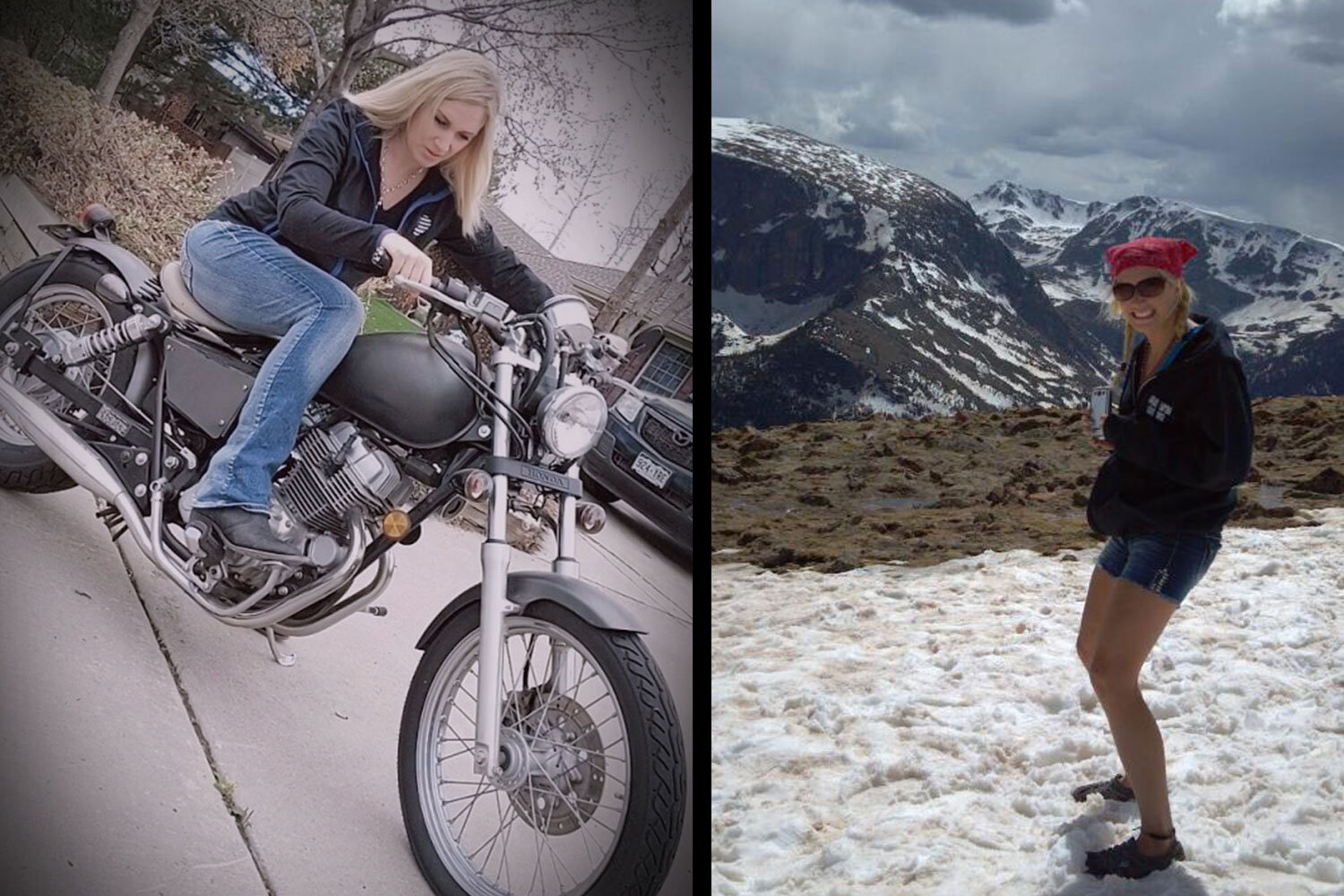 I like motorcycles and long walks on a snowy mountain