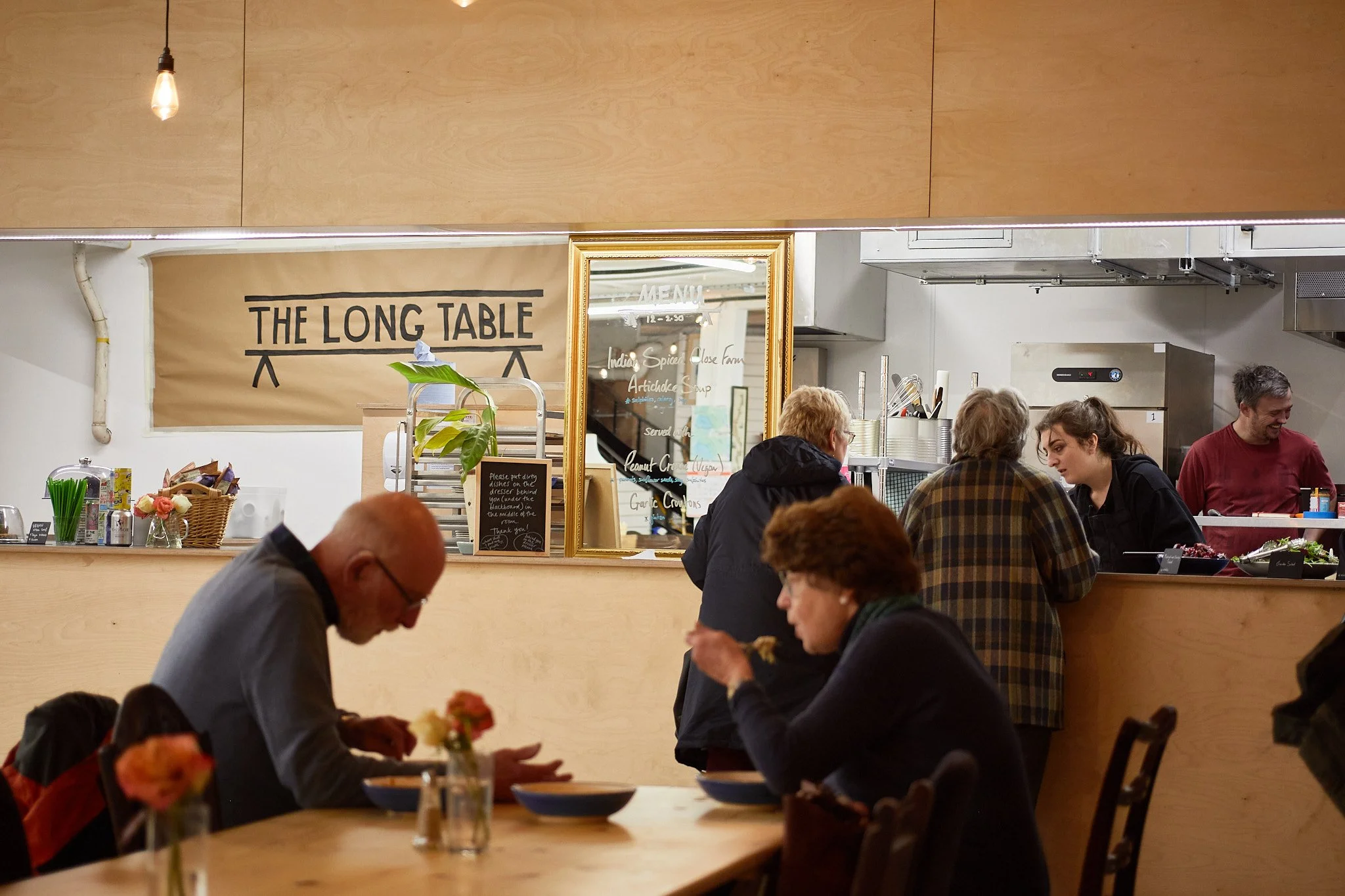 The kitchen at The Long Table Cirencester, a pay-as-you-can restaurant in the town centre
