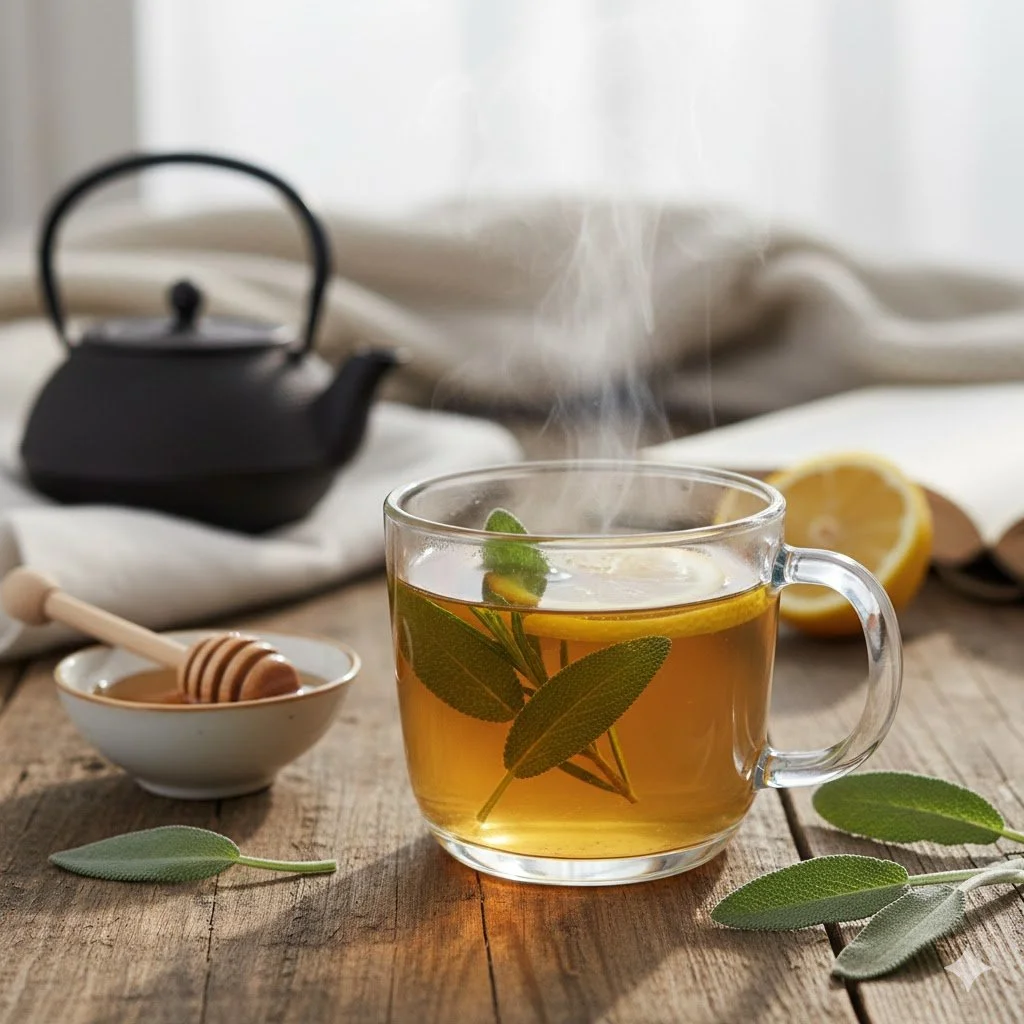 Soothing, Fresh Sage Tea
