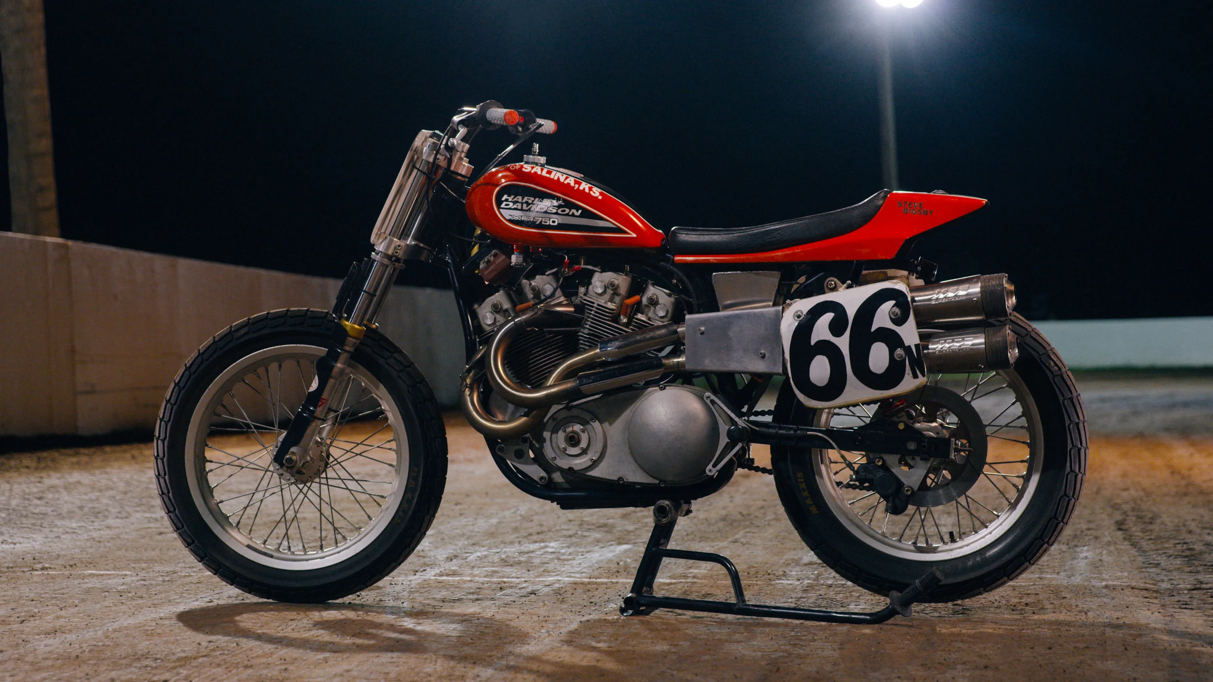 The venerable Harley-Davidson XR-750, a flat track legend. All photos by Evan H. Senn and crew