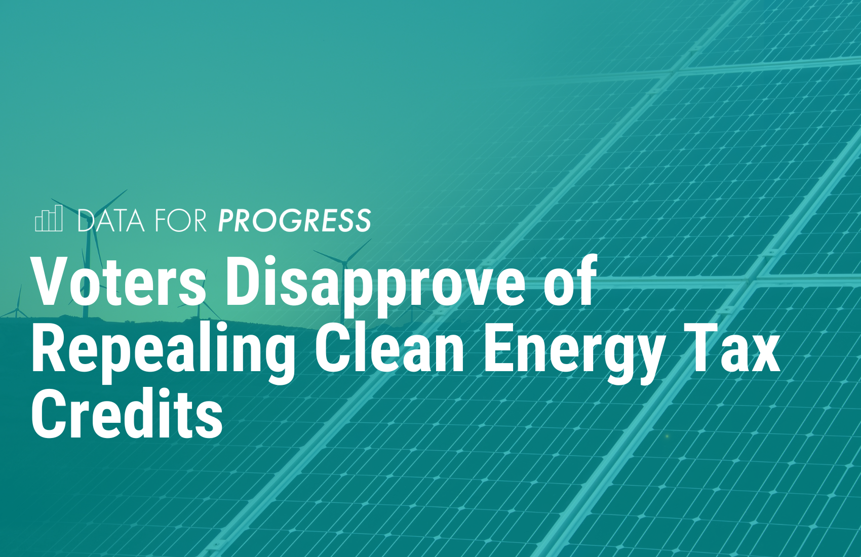 Voters Disapprove of Repealing Clean Energy Tax Credits