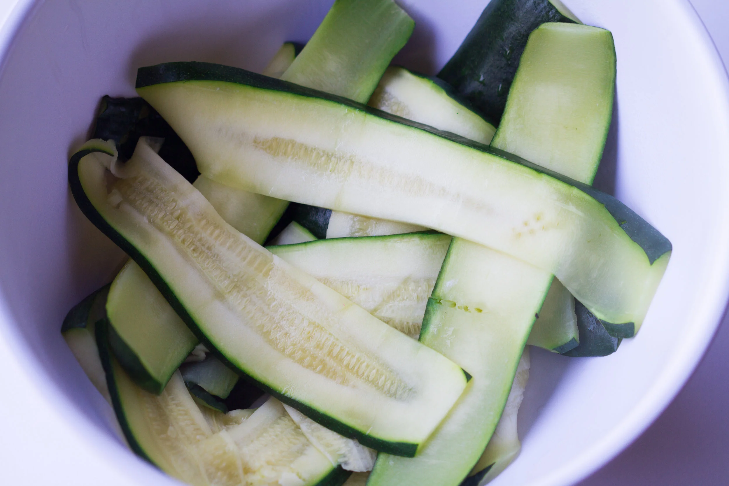sliced up zucchini
