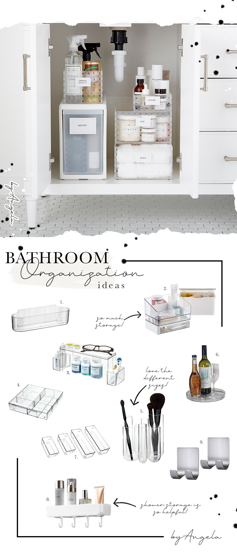 Bathroom Organization Ideas — By Angela