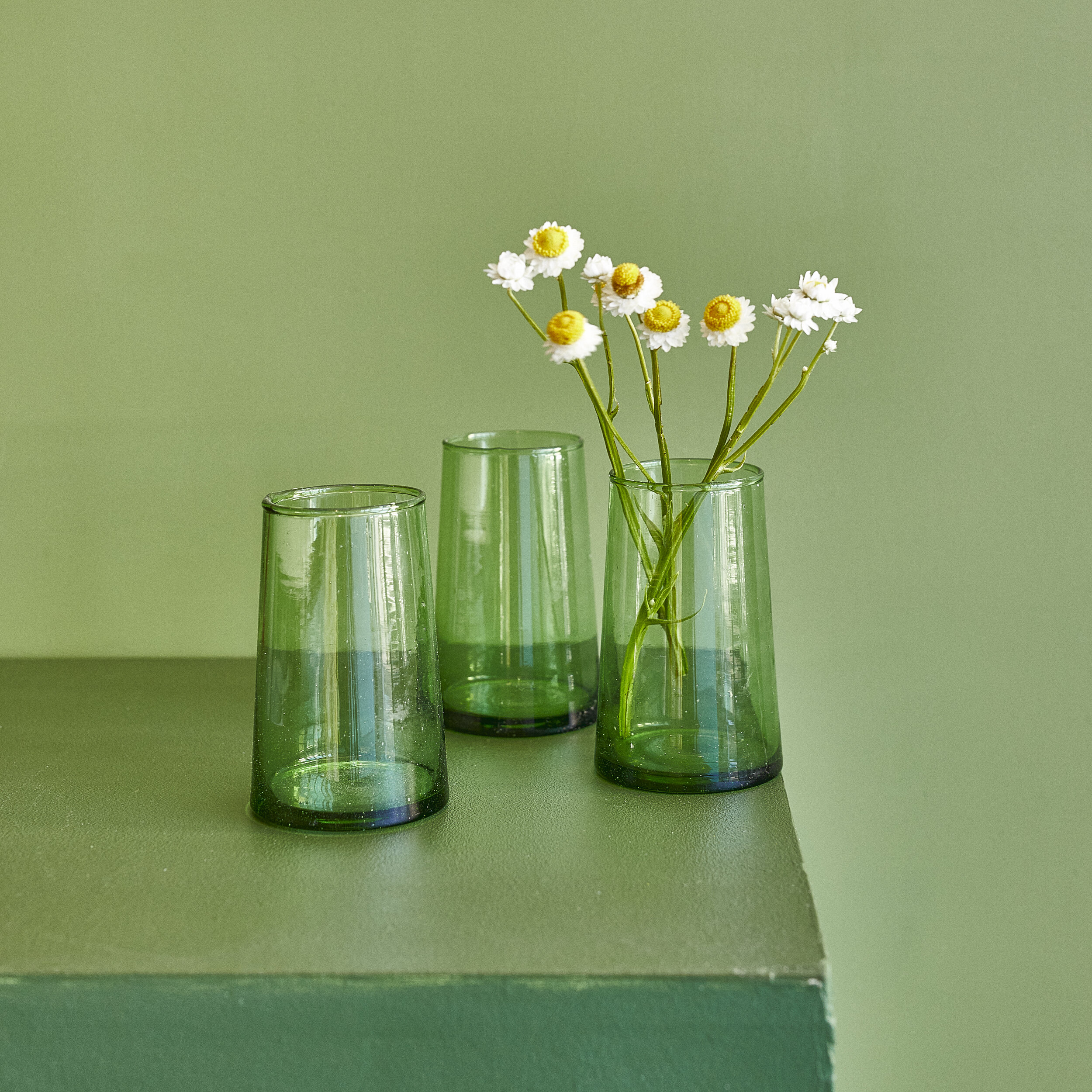 Handblown Recycled Glass Vases